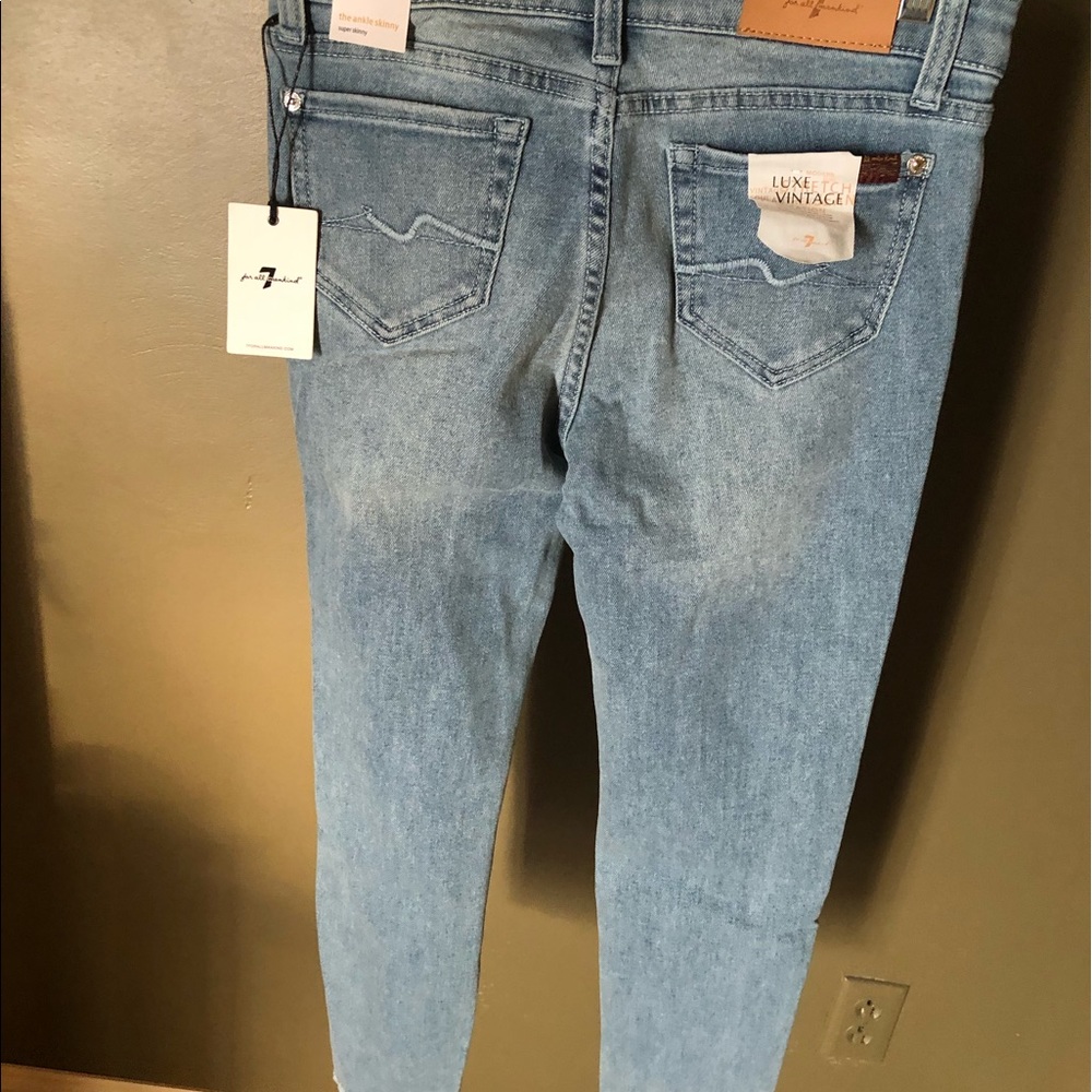 💙Kids 7 for all mankind cropped jeans size 14 luxe vintage - Picture 4 of 10
